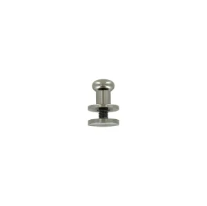 9mm, Gunmetal, Round Top Collar Button Stud with Screw, Solid Brass, #P-2134-GUNM