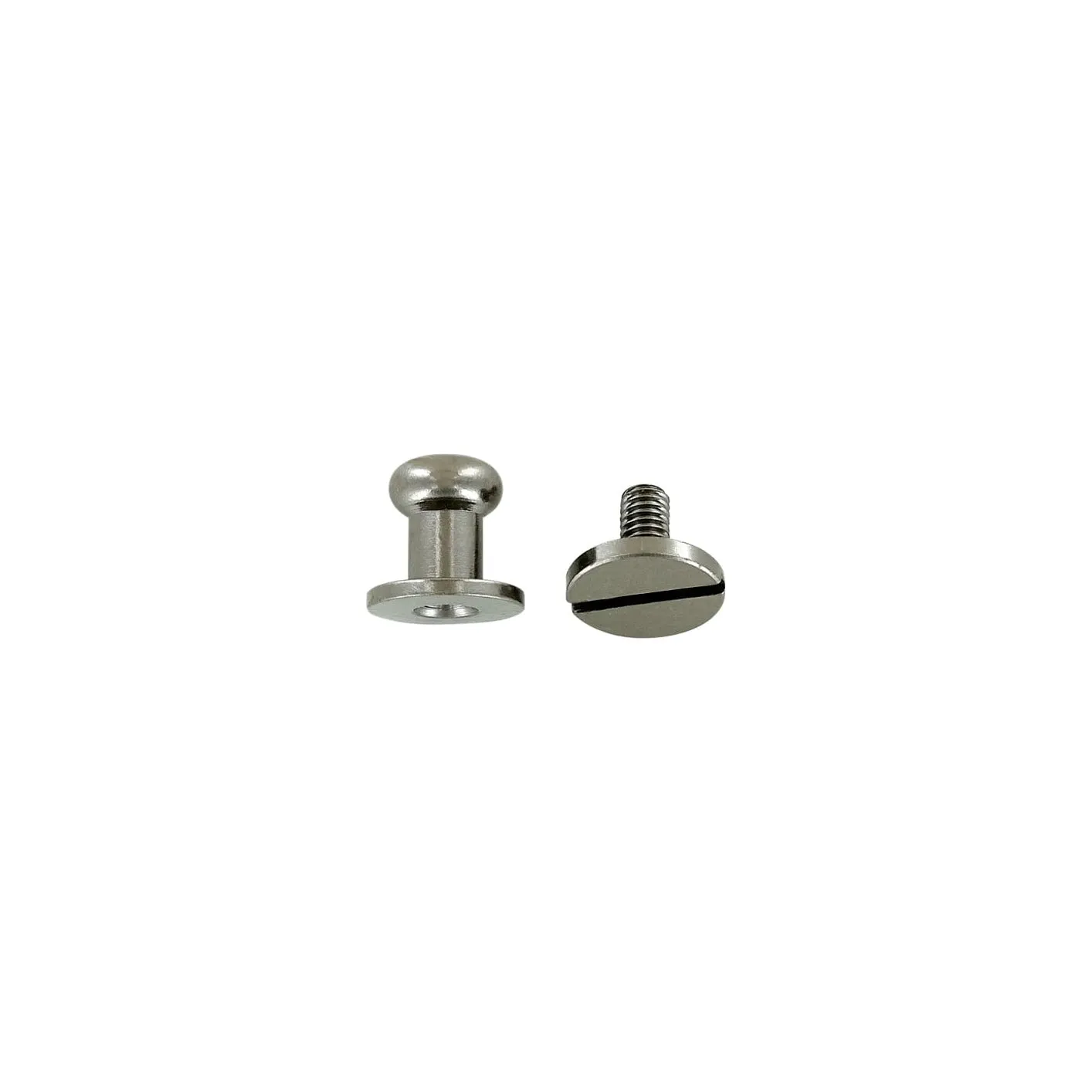 9mm, Gunmetal, Round Top Collar Button Stud with Screw, Solid Brass, #P-2134-GUNM