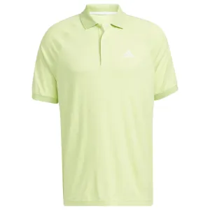 adidas Moss Stitch Jacquard Polo Shirt - Pulse Lime/White