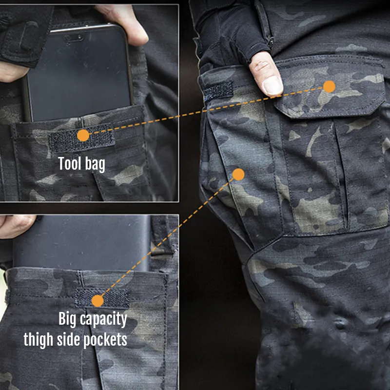 Archon IX8 Outdoor Waterproof Tactical Trousers Dark Camo