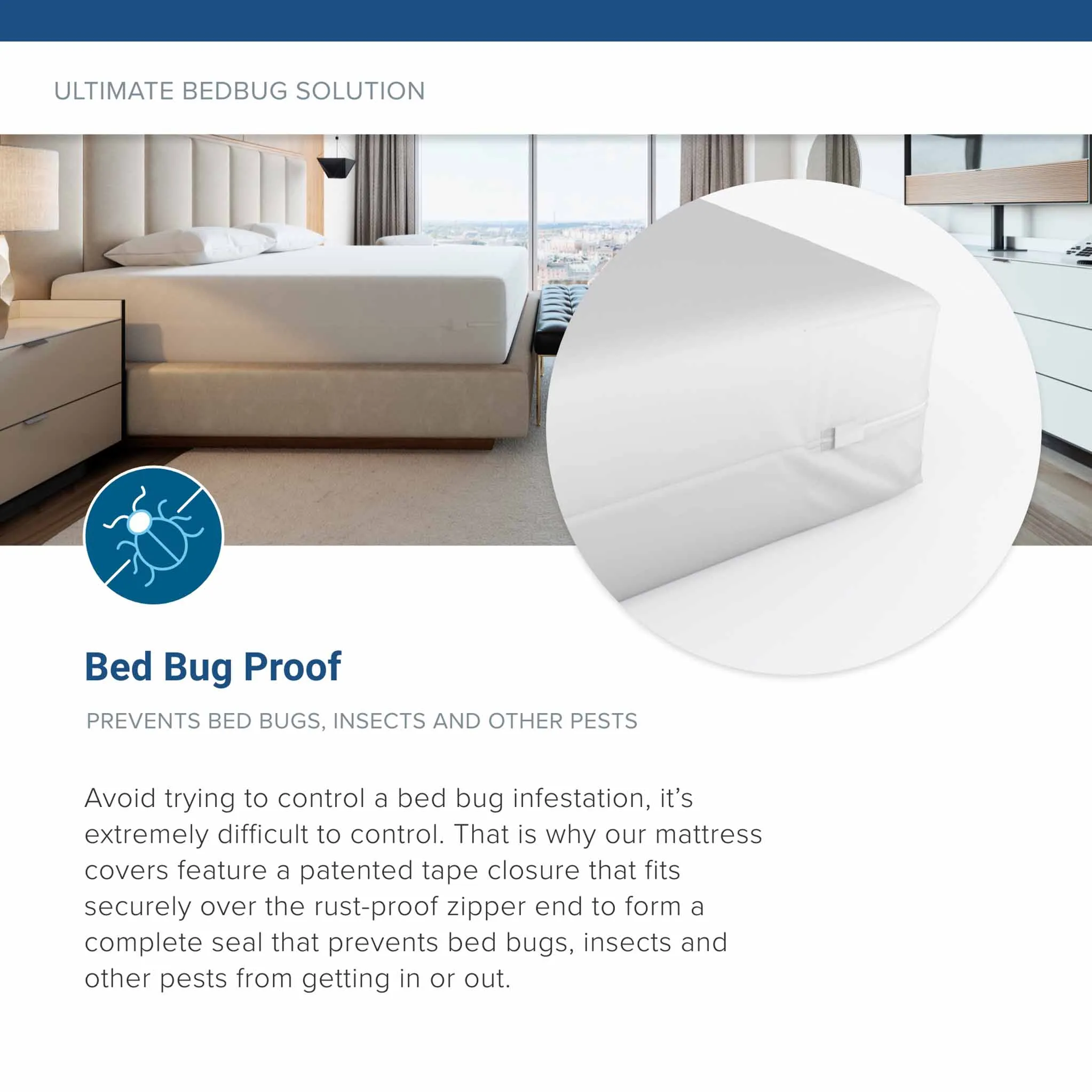 BedBug Solution™ 6 Gauge Vinyl Mattress or Box Spring Encasement