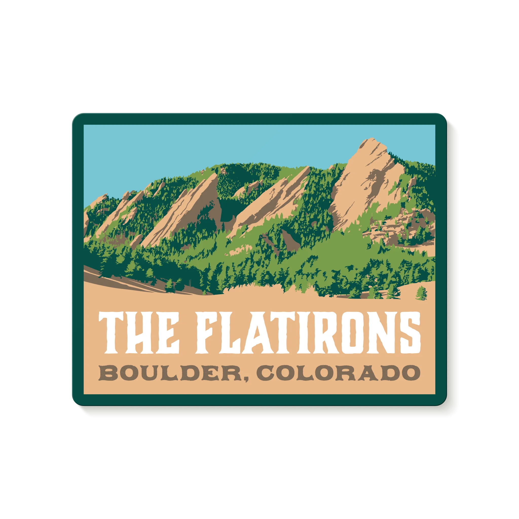 Boulder Flatirons Decal Sticker
