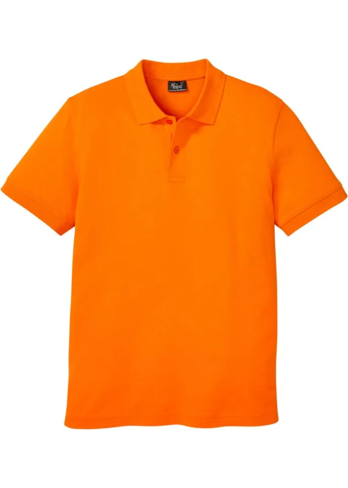 Bpc Bonprix Collection Short Sleeve Pique Polo Shirt, Orange