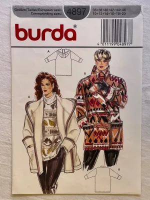 Burda 4897 CUT Coats Size 14
