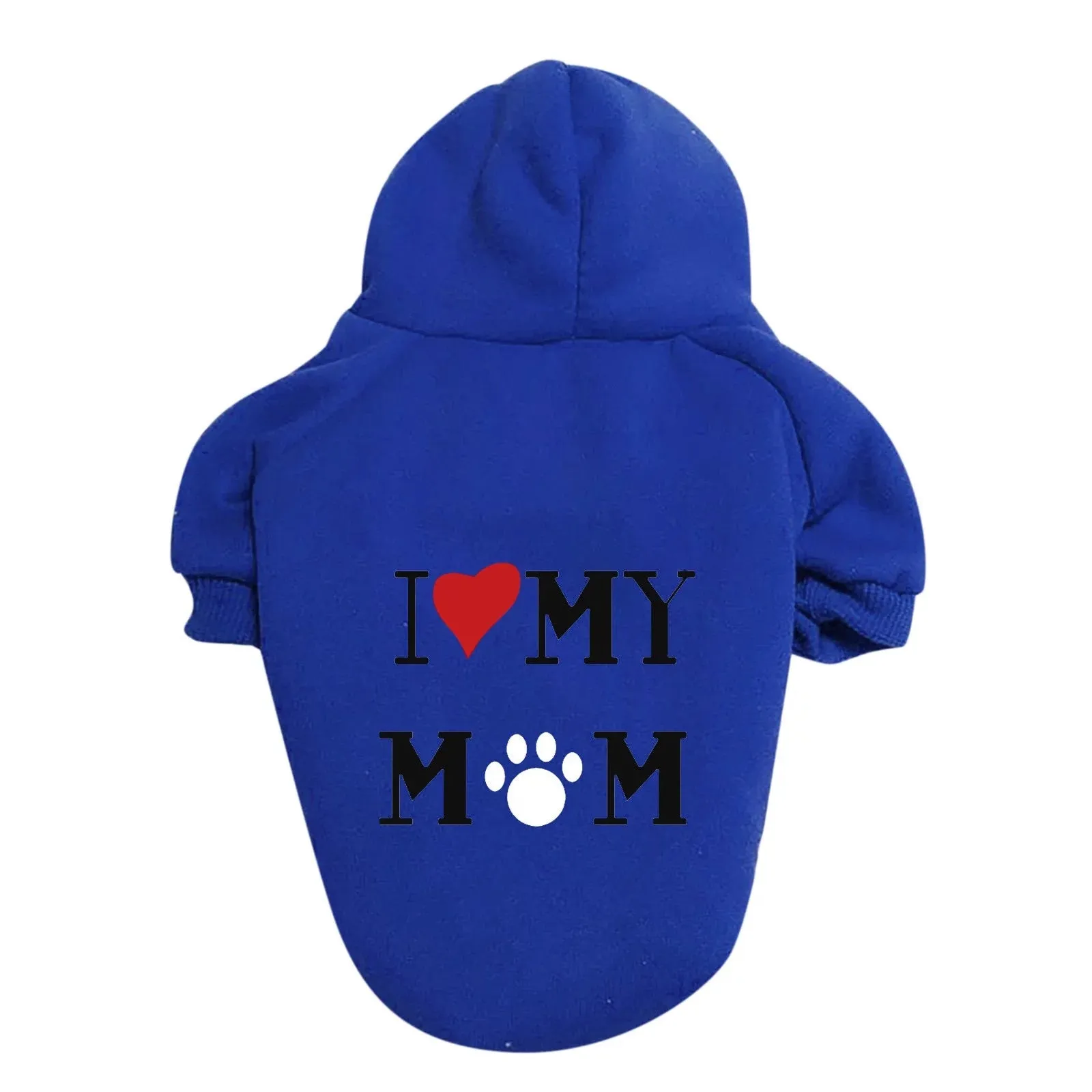Cute Puppy Sweatshirt Winter Warm Hoodies Pet Pullover Small Cat Dog Outfit Dog Christmas Pet Apparel Clothes A1-Blue X-Small