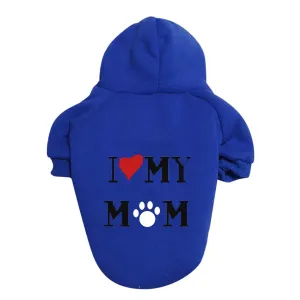 Cute Puppy Sweatshirt Winter Warm Hoodies Pet Pullover Small Cat Dog Outfit Dog Christmas Pet Apparel Clothes A1-Blue X-Small