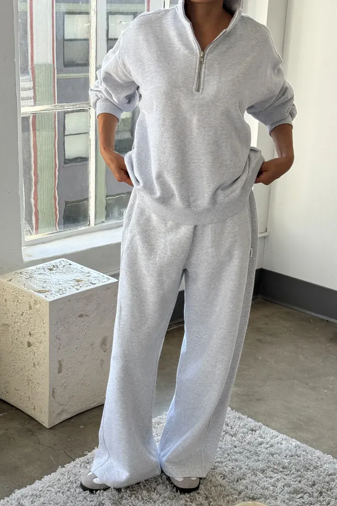 French Terry Breezy Pants - Icy Grey
