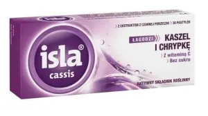 ISLA Cassis x 30 tablets condition of the lining of the throat and larynx