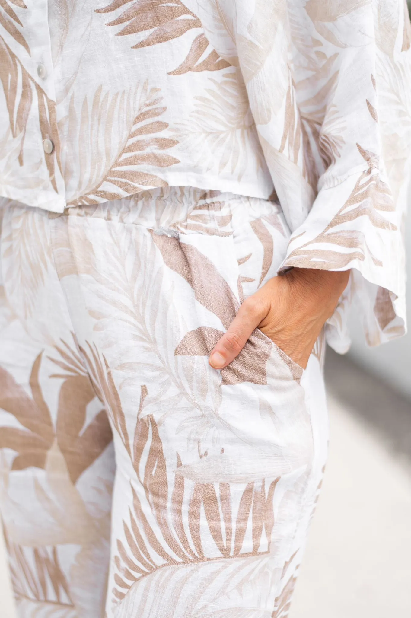 ITALIAN LINNEN CROP SHIRT