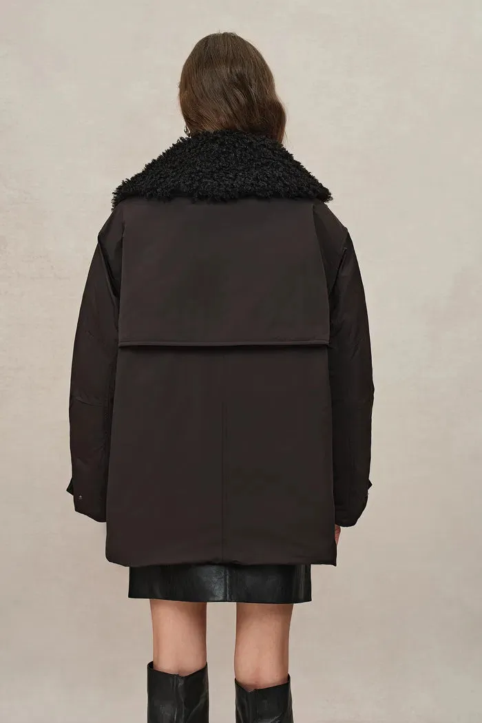 Kat Water-Repellent Convertible Goose Down Fur Jacket