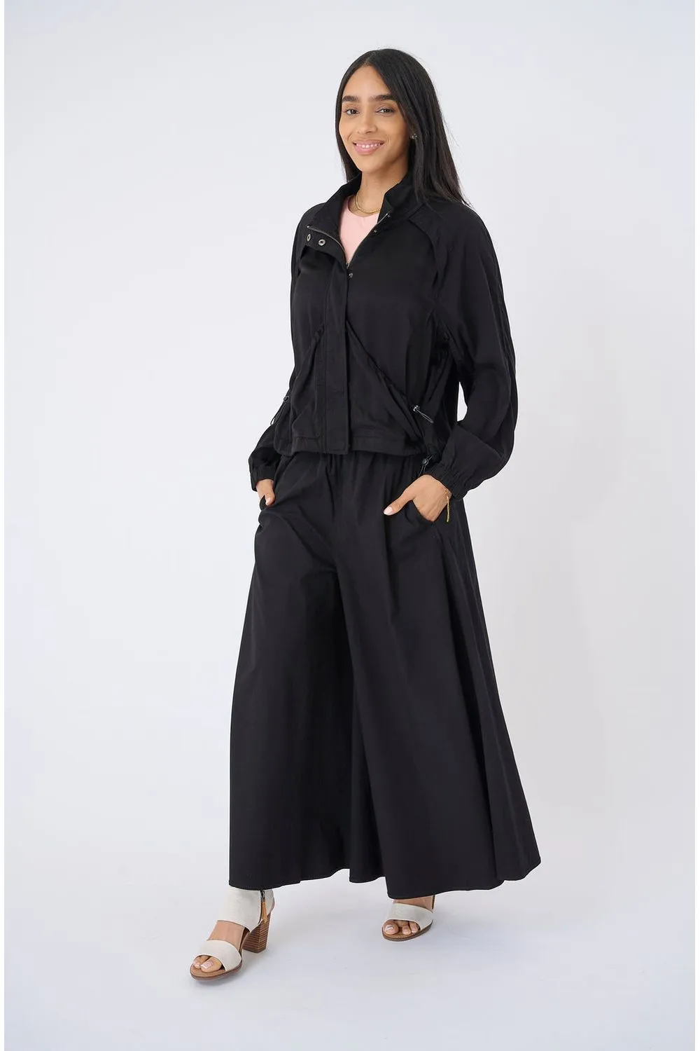 Marrakech Bora Stretch Poplin Super Wide Leg Pants RR 70674 | Black