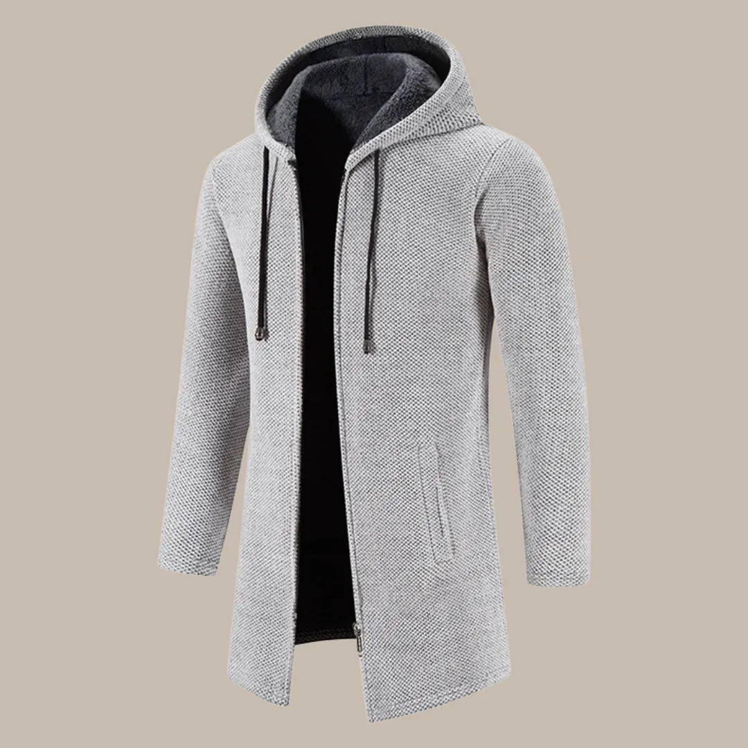 Men Hooded Long Winter Cardigans