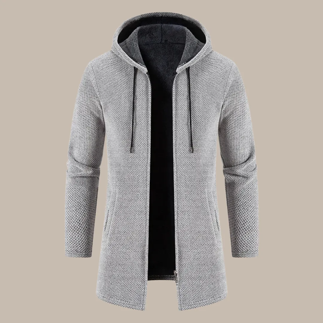 Men Hooded Long Winter Cardigans