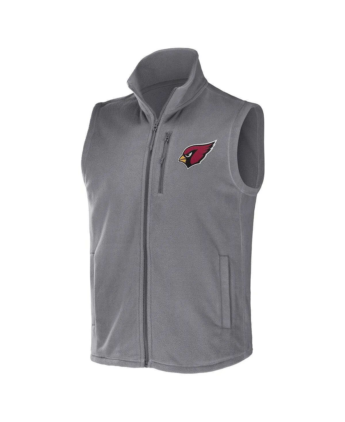 Men's nfl x darius rucker collection by gray arizona cardinals full length zip fleece vest Fanatics ,  grey