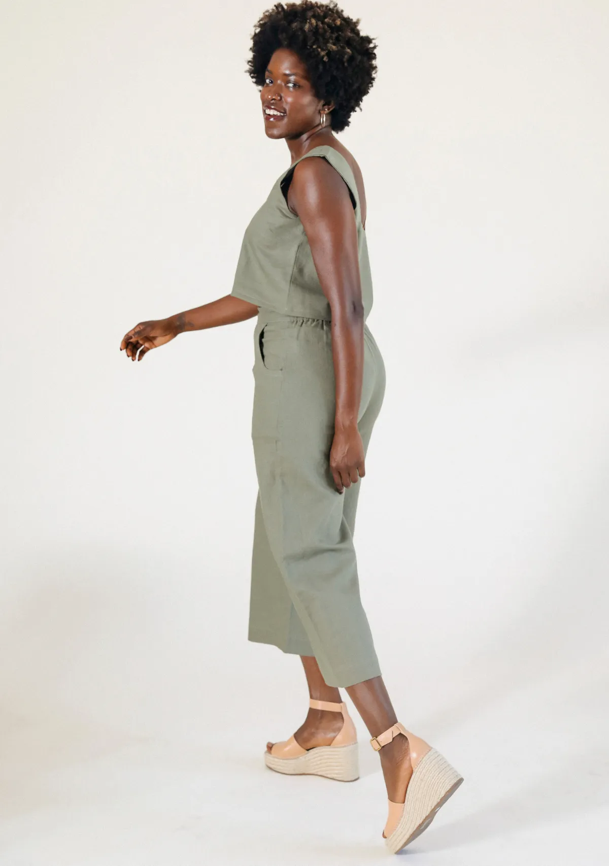 Nin Linen Pant - Olive