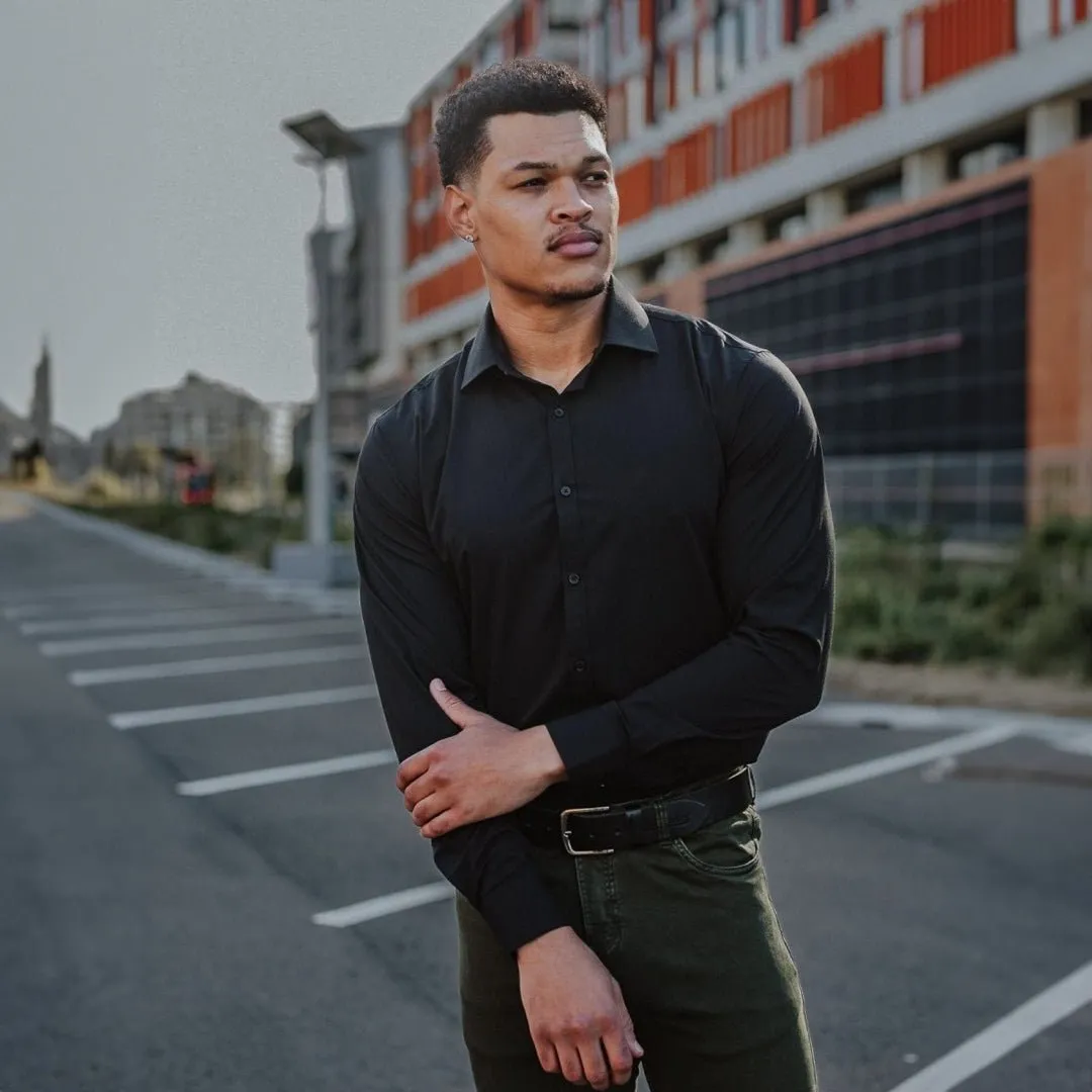 Performance Bamboo Dress Shirt - Black