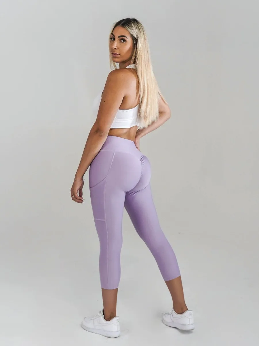 Pristine Pocket Capri Leggings | LILAC