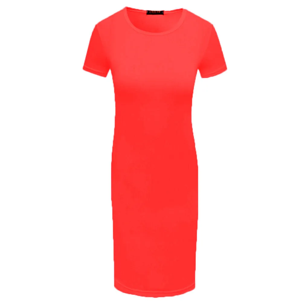 Round Neck Beautiful Stylish Pretty Women's Short-sleeved Dress