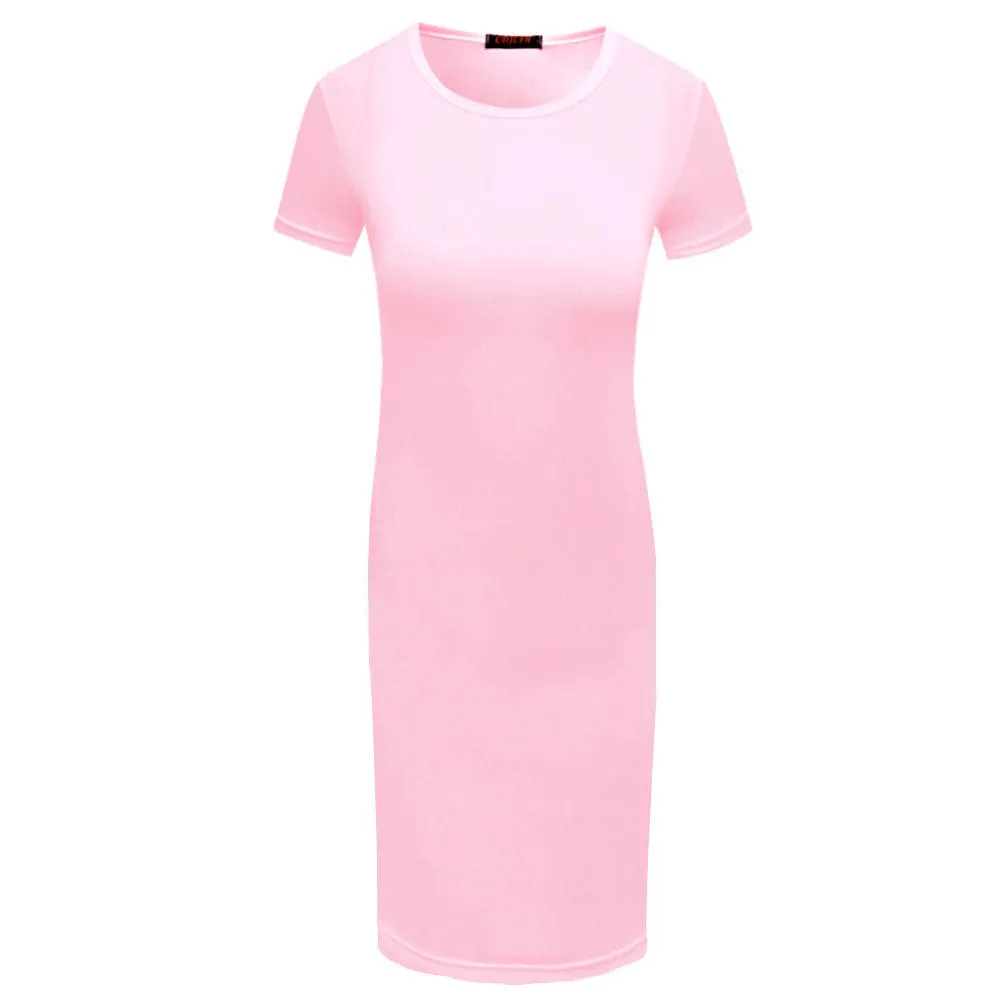 Round Neck Beautiful Stylish Pretty Women's Short-sleeved Dress