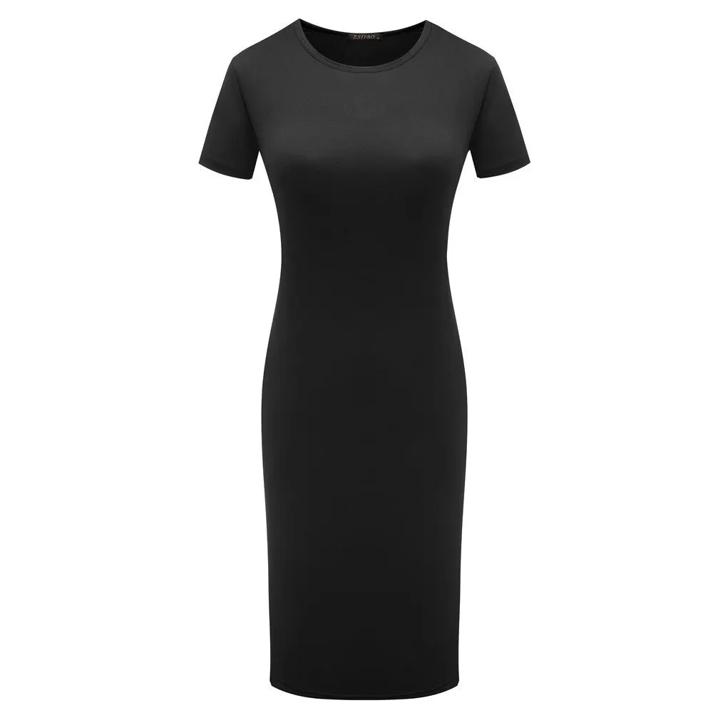 Round Neck Beautiful Stylish Pretty Women's Short-sleeved Dress