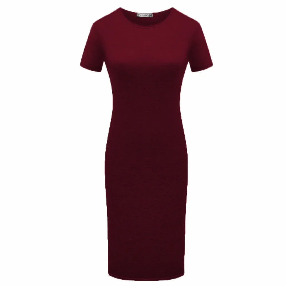 Round Neck Beautiful Stylish Pretty Women's Short-sleeved Dress