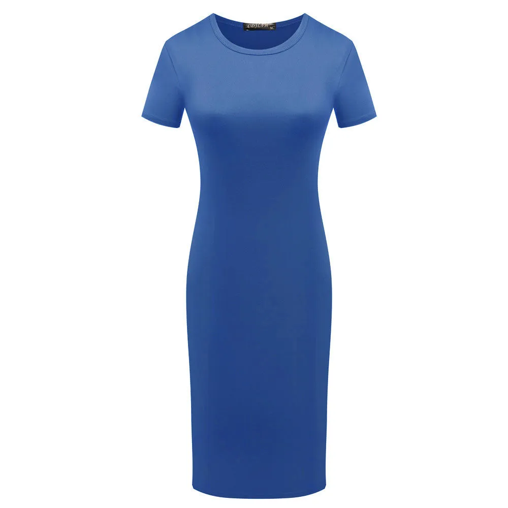 Round Neck Beautiful Stylish Pretty Women's Short-sleeved Dress
