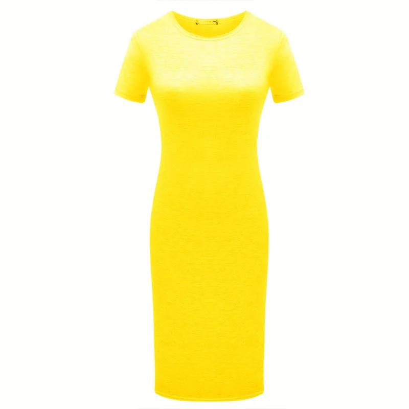 Round Neck Beautiful Stylish Pretty Women's Short-sleeved Dress