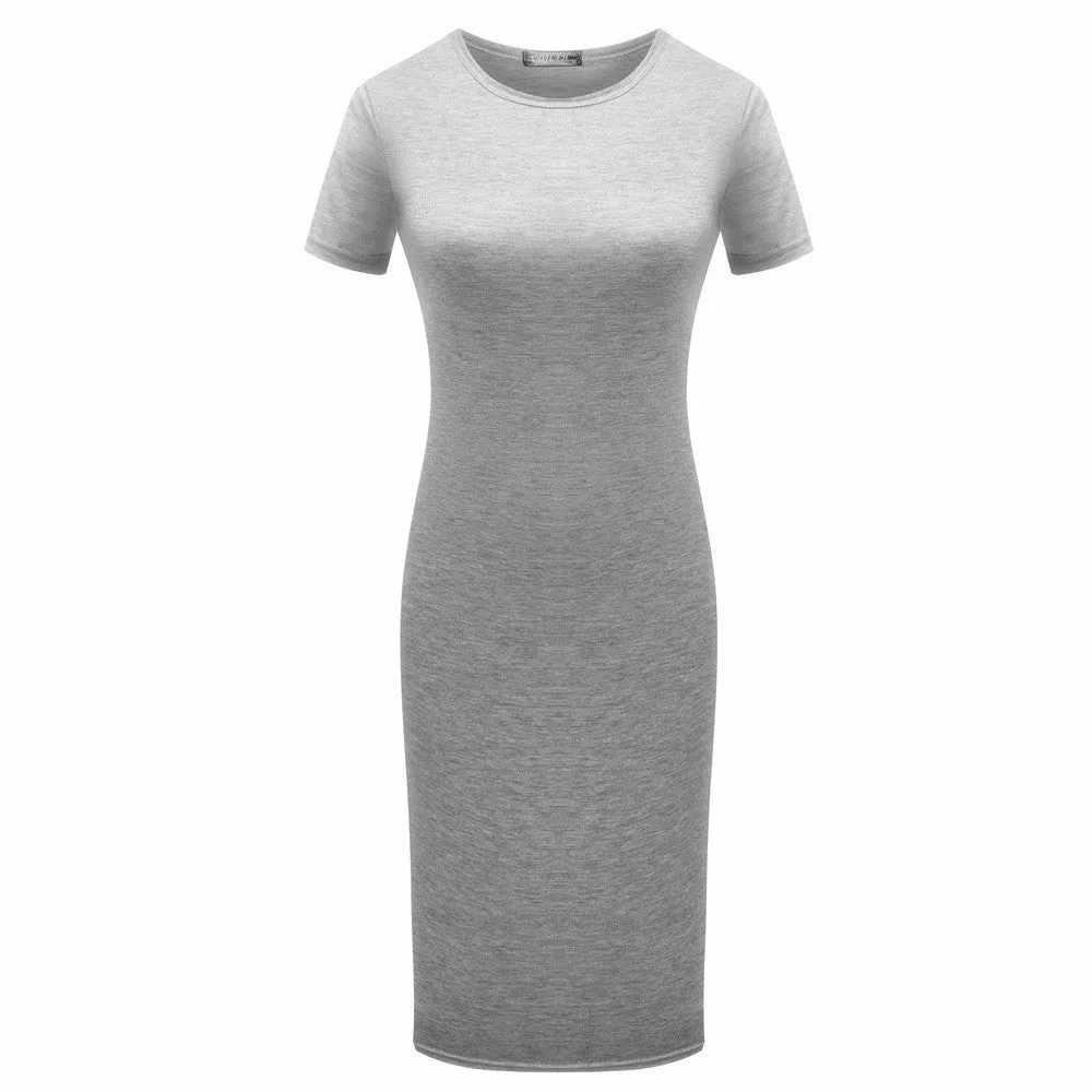 Round Neck Beautiful Stylish Pretty Women's Short-sleeved Dress
