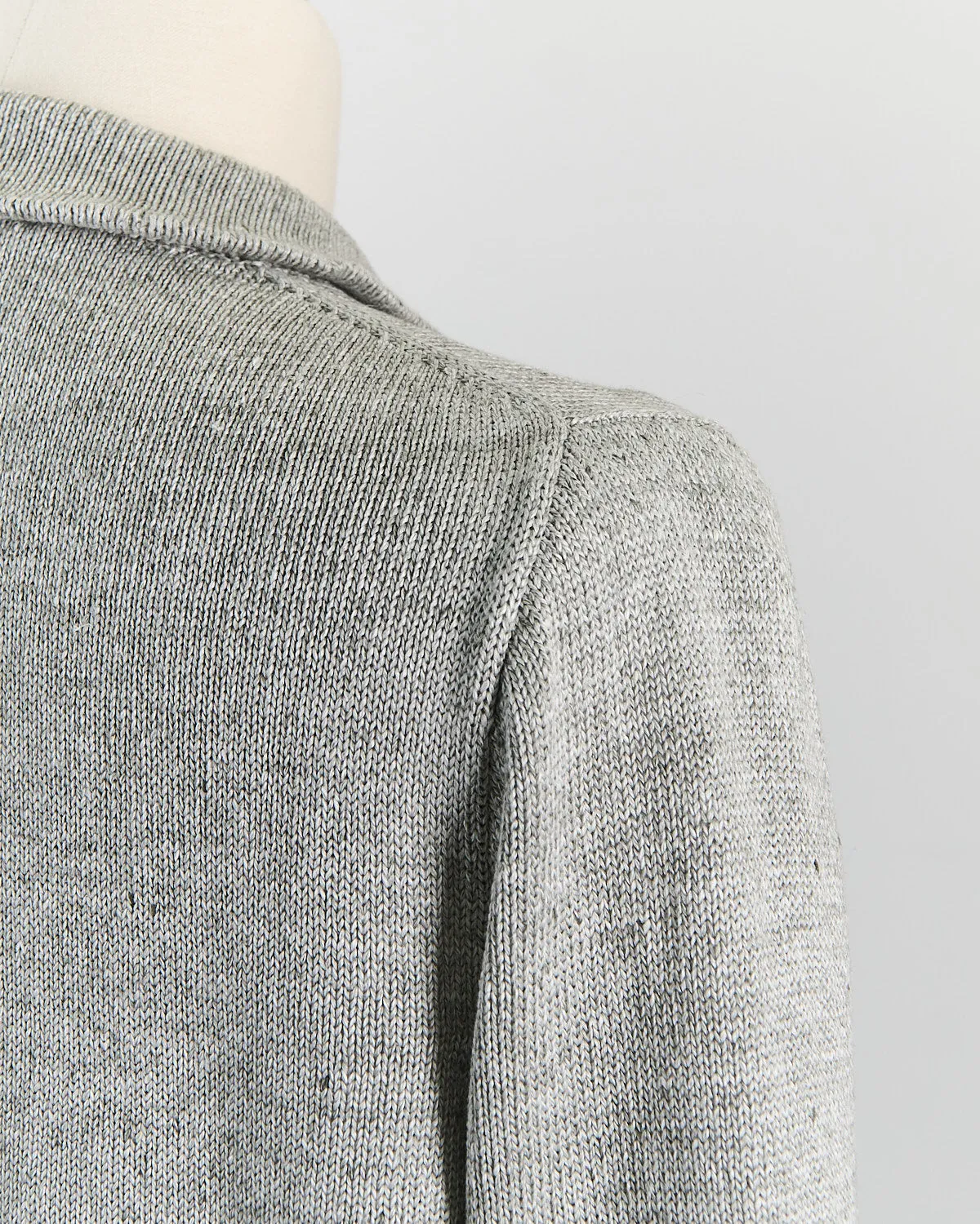 Signature 100% Washed Linen Light Grey Mix Shirt Jacket