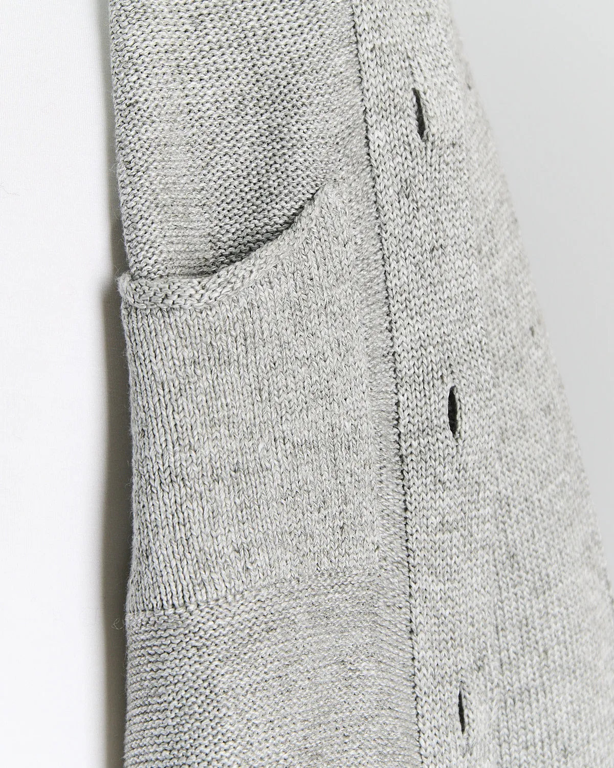 Signature 100% Washed Linen Light Grey Mix Shirt Jacket